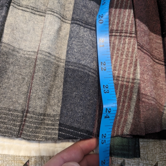 100% Wool Plaid High Waisted Tartan Skirt Vintage Cottagecore - Picture 4 of 5